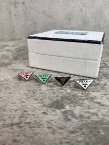 Luxury Womens Jewelry Prada Symbole Triangle Logo Rings Pink A152PP130 AA149813