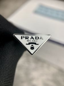 Prada Symbole Triangle Logo Rings White 