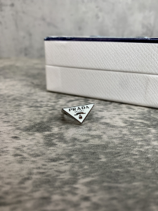 Luxury Womens Jewelry Prada Symbole Triangle Logo Rings White A152PP130 AA149812
