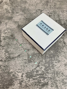 Luxury Womens Jewelry Prada Triangle Logo Bracelet Green A152PP160 AA149805