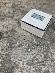 Luxury Womens Jewelry Prada Triangle Logo Bracelet Green A152PP160 AA149805