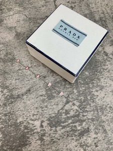 Luxury Womens Jewelry Prada Triangle Logo Bracelet Pink A152PP160 AA149804