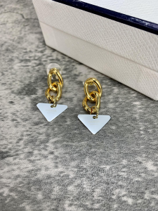 Luxury Womens Jewelry Prada Triangle Logo Earrings A152PP120 AA149802