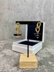 Luxury Womens Jewelry Prada Triangle Logo Earrings A152PP120 AA149802