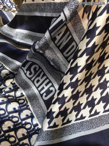 Luxury Womens Scarf Dior Oblique Cashmere Silk Scarf Blue 65x180CM A151PP280 AA149533