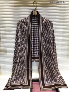 Dior Oblique Cashmere Silk Scarf Burgundy 