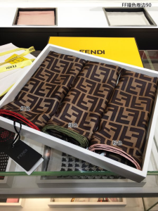 Luxury Womens Scarf Fendi FF Jacquard Silk Scarf Pink 90x90CM A151PP195 AA149566