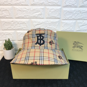Luxury Womens Hats Burberry Hose Check Bucket Cap Hats A190PP90 AA149934