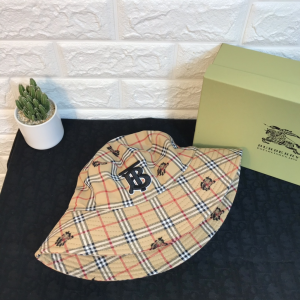 Luxury Womens Hats Burberry Hose Check Bucket Cap Hats A190PP90 AA149934