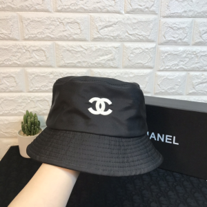 Chanel CC Logo Bucket Cap Hats Black 