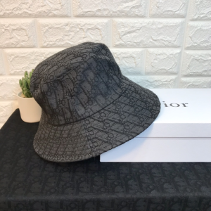 Dior Oblique Jacquard Bucket Cap Hats Black 