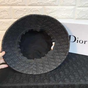 Luxury Womens Hats Dior Oblique Jacquard Bucket Cap Hats Black A190PP90 AA149936