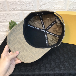 Luxury Womens Hats Fendi FF Jacquard Logo Baseball Cap Hats Beige A190PP90 AA149921