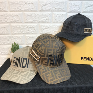 Luxury Womens Hats Fendi FF Jacquard Logo Baseball Cap Hats Black A190PP90 AA149922