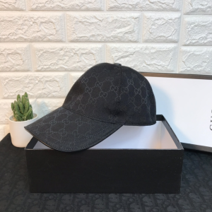 Gucci GG Canvas Baseball Cap Hats Black 