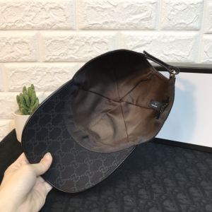 Luxury Womens Hats Gucci GG Canvas Baseball Cap Hats Black A190PP100 AA149944
