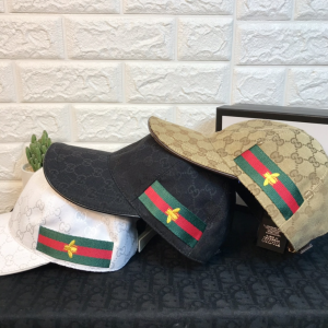 Luxury Womens Hats Gucci GG Canvas Web Bee Baseball Cap Hats Black A190PP100 AA149941