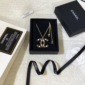 Luxury Womens Jewelry Chanel Large Crystal CC Logo Pendant Necklace A205PP160 AA150080