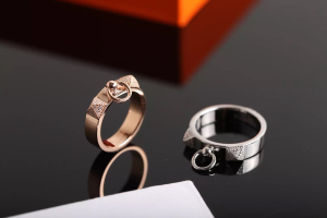 Hermes Collier De Chien Crystals Rings 