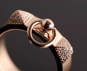 Luxury Womens Jewelry Hermes Collier De Chien Crystals Rings A205PP200 AA150073