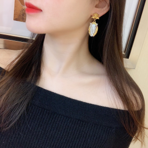 Luxury Womens Jewelry Versace Crystal Embellished Virtus Earrings A205PP170 AA150076