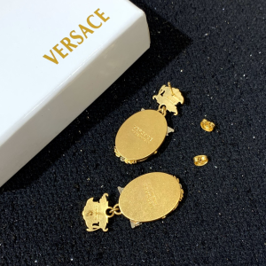 Luxury Womens Jewelry Versace Crystal Embellished Virtus Earrings A205PP170 AA150076