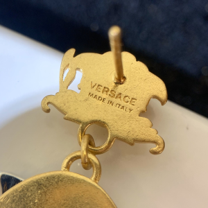 Luxury Womens Jewelry Versace Crystal Embellished Virtus Earrings A205PP170 AA150076