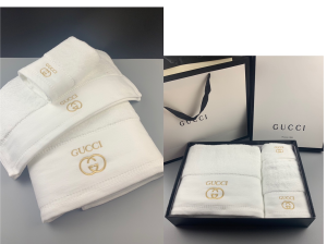 Gucci Interlocking G Cotton Gucci Bathroom Bath Towel 3 Sets White Gucci Interlocking G Cotton Gucci Bathroom Bath Towel 3 Sets White