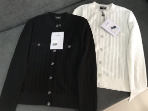 Luxury Womens Clothing Chanel CC Logo Knitwear Cardigan Black SML A29PP480 AA150197