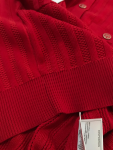 Luxury Womens Clothing Chanel CC Logo Knitwear Cardigan Red SML A29PP480 AA150196