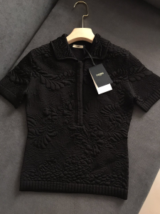 Fendi Black Cotton T Shirt 