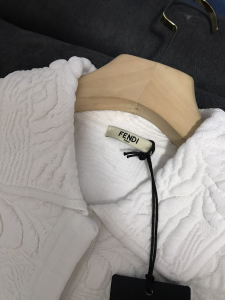 Luxury Womens Clothing Fendi White Knit Romper SML 36 38 40 A29PP780 AA150185