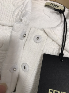 Luxury Womens Clothing Fendi White Knit Romper SML 36 38 40 A29PP780 AA150185