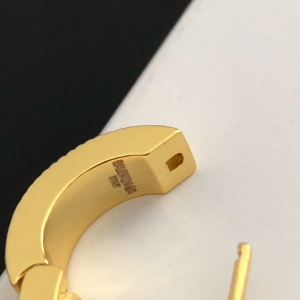 Luxury Womens Jewelry Balenciaga Gold Logo Stud Earrings A39PP115 AA150203