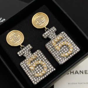 Chanel Crystal Coco Perfume Bottle NO5 Earrings 
