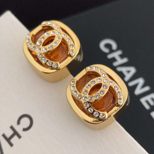 Luxury Womens Jewelry Chanel Crystals Gold CC Logo Earrings A39PP135 AA150205