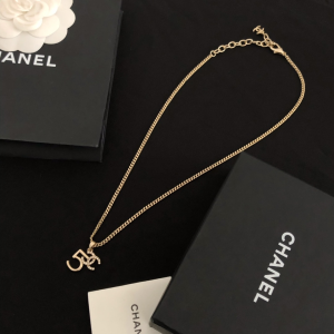 Luxury Womens Jewelry Chanel Gold CC Logo and NO5 Chain Necklace A39PP135 AA150208