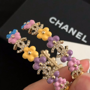 Luxury Womens Jewelry Chanel Multicolor Flowers Earrings A39PP175 AA150206