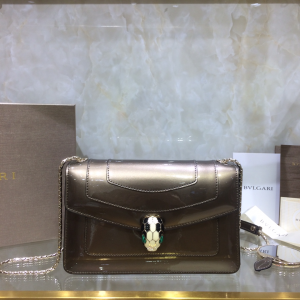 Bvlgari Bulgari New Serpenti Forever Chain Wallet Bronze Patent Calfskin Bvlgari Bulgari New Serpenti Forever Chain Wallet Bronze Patent Calfskin