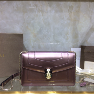 Bvlgari Bulgari New Serpenti Forever Chain Wallet Pink Patent Calfskin Bvlgari Bulgari New Serpenti Forever Chain Wallet Pink Patent Calfskin