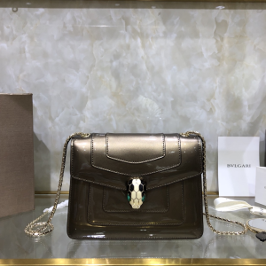 Bvlgari Bulgari Serpenti Forever Small Crossbody Bag Gold Patent Calfskin Bvlgari Bulgari Serpenti Forever Small Crossbody Bag Gold Patent Calfskin