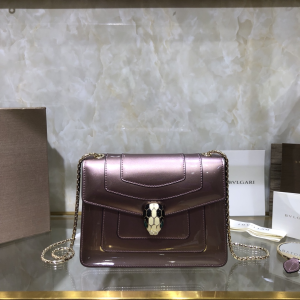 Bvlgari Bulgari Serpenti Forever Small Crossbody Bag Pink Patent Calfskin Bvlgari Bulgari Serpenti Forever Small Crossbody Bag Pink Patent Calfskin