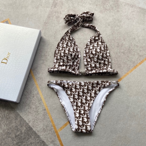 Luxury Womens Clothing Dior Burgundy Dior Oblique Swimsuit SML A144PP120 AA150496