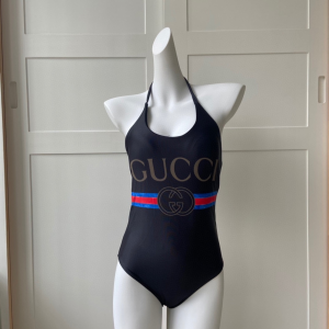 Gucci Interlocking G Logo Black Swimsuit 