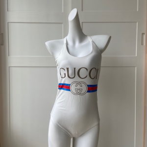 Gucci Interlocking G Logo White Swimsuit 