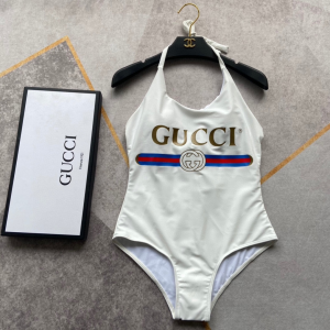 Luxury Womens Clothing Gucci Interlocking G Logo White Swimsuit SML A144PP120 AA150502