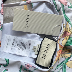 Luxury Womens Clothing Gucci White Floral Swimsuit SML A144PP120 AA150500