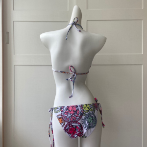 Luxury Womens Clothing Versace Baroque Print Triangle Bikini SML A144PP120 AA150490