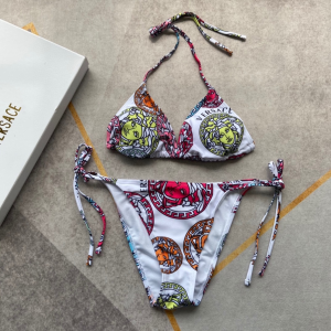 Luxury Womens Clothing Versace Baroque Print Triangle Bikini SML A144PP120 AA150490
