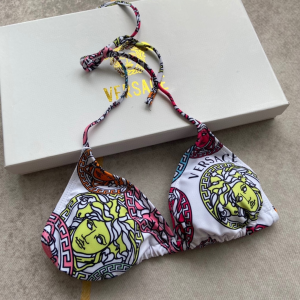 Luxury Womens Clothing Versace Baroque Print Triangle Bikini SML A144PP120 AA150490